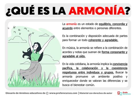 definicion de armonía.